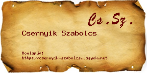 Csernyik Szabolcs névjegykártya