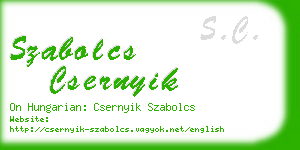 szabolcs csernyik business card